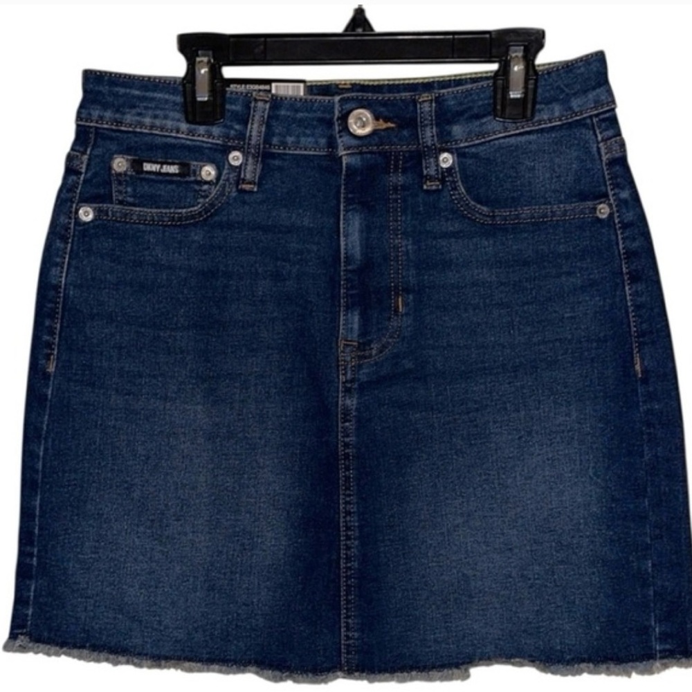 DKNY Dark Blue Denim Mini Skirt
